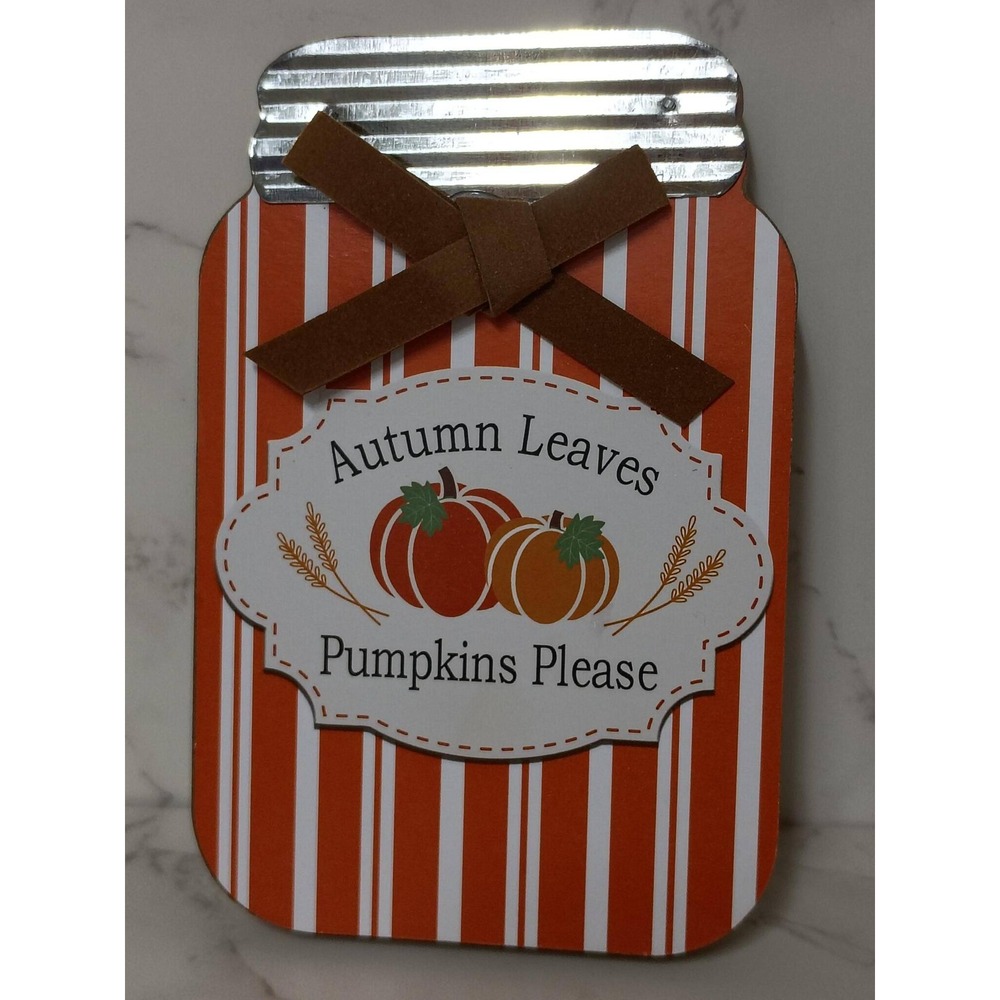 Harvest MDF Mason Jar Shaped Table Décor - NWT